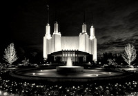 Mormon Temple in Black and White